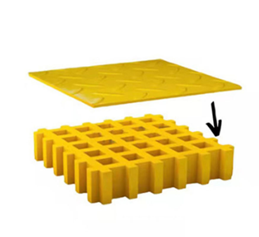 Προσαρμοσμένο Frp Grating Pattern Cover Plate Frp Grille Plate Πλακέτο Περπατηρίου Πλακέτο Πλακέτο Πλακέτο Πλατώματος