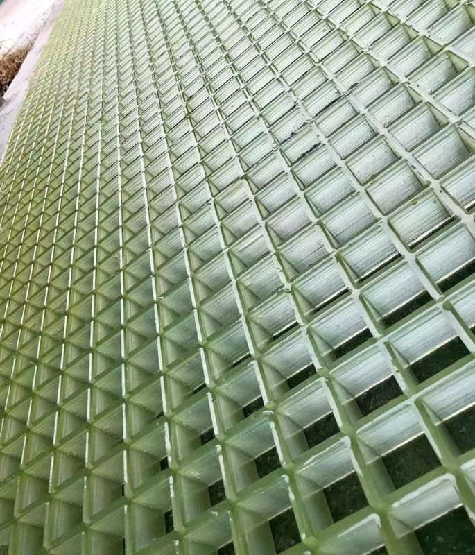 Καθαρή ρητίνη grille FRP Grating Walkway ή χρήση πλατφόρμας σε 38 * 38 * 38mm προσαρμοσμένο μέγεθος πάνελ